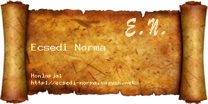 Ecsedi Norma névjegykártya
